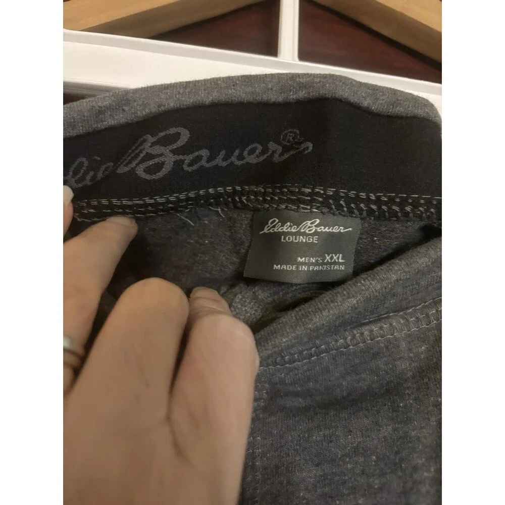 New Eddie Bauer Gray Lounge COMFY Shorts Zipper Pockets Size XXL